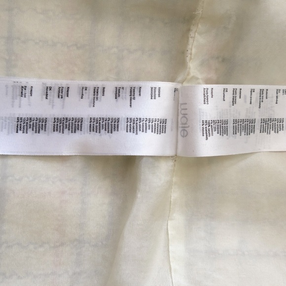 Maje Paris Ivory Tweed Blazer Gold Button Plaid Jacket Bouclé/Fringe TrimFR 34 - Picture 10 of 11